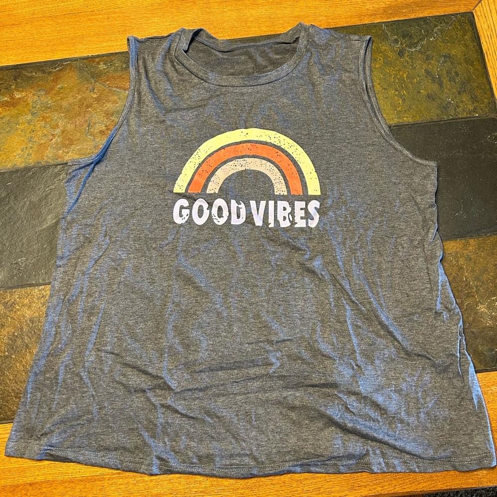 Brand new never worn Good Vibes tank top.